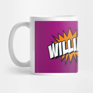 Personalised 'William' Kapow Wow Cartoon Comic Design Mug
